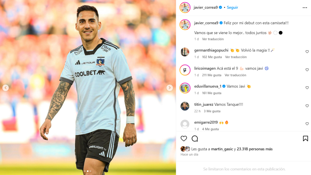 Javier Correa optimista por Colo Colo Libertadores