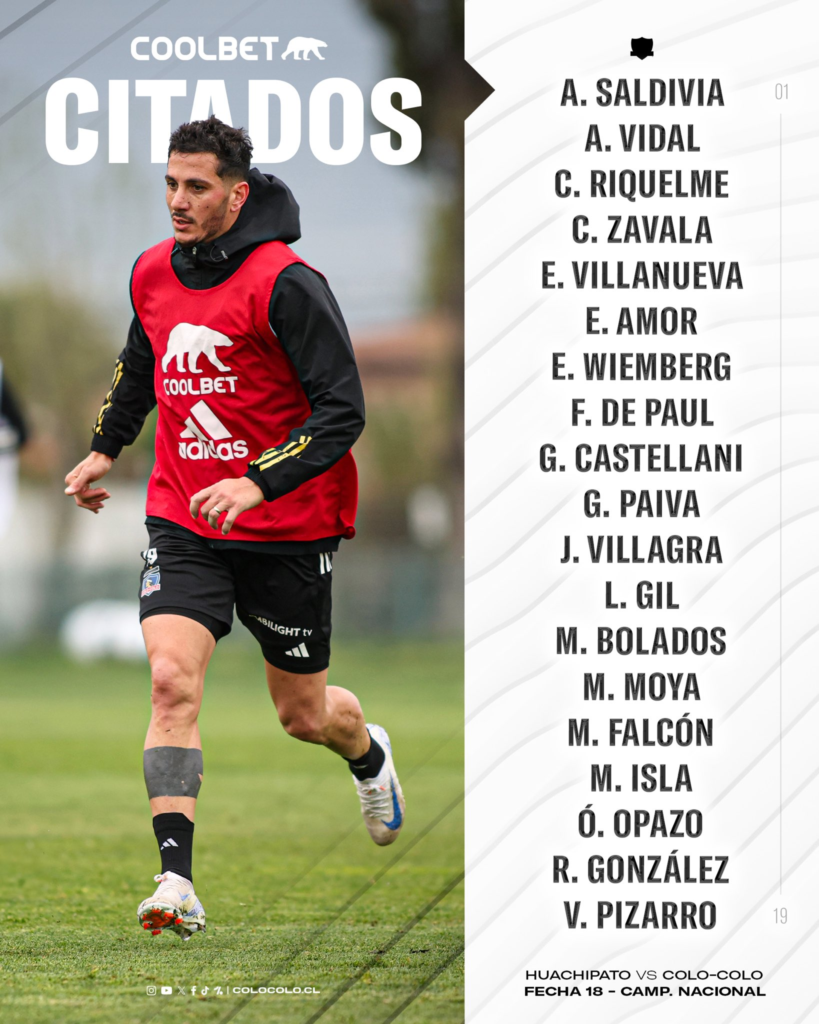 citados para colo colo vs huachipato